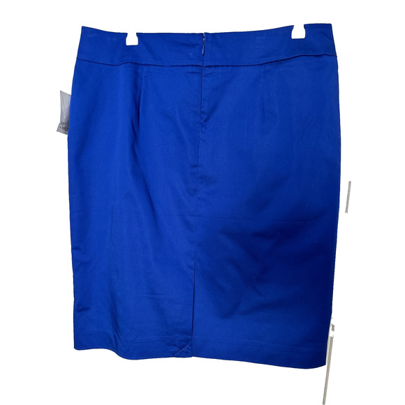 89th + Madison Women's 14 Stretch Pencil Skirt Surf the Web Cobalt Blue Business - Picture 2 of 6